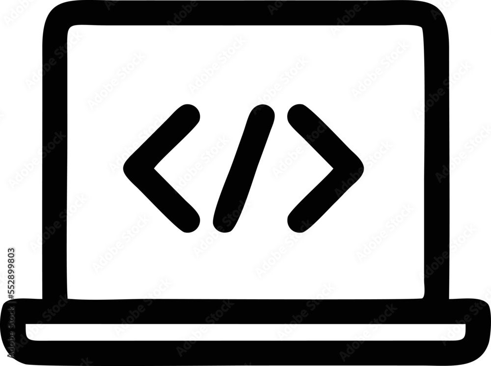Computer icon symbol in a white background, black laptop icon symbol on the white background Computer icon symbol in a white background, black laptop icon symbol on the white background