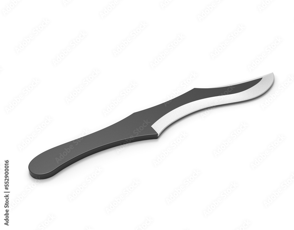 3D illustration of throwing knife isolated 3D illustration of throwing knife isolated