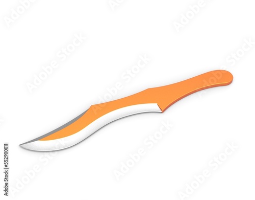 3D illustration of throwing knife isolated