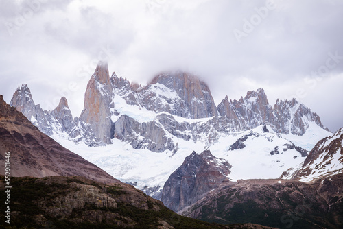 views of fitz roy mountain, argentina