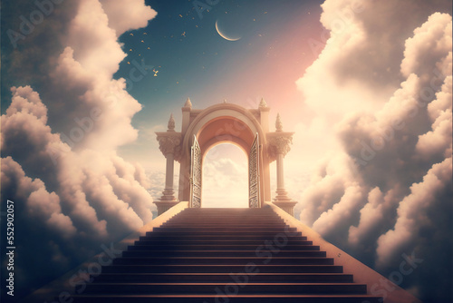 The gates of heaven that wait after death. Generative AI