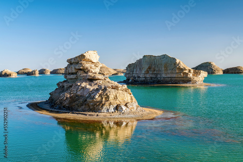 Usute Geopark scenic in Da Qaidam Haixi Prefecture Qinghai province, China. photo