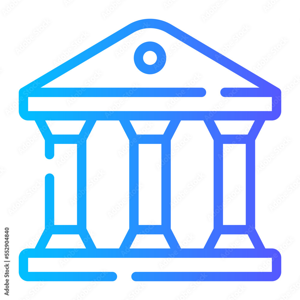 bank gradient icon bank gradient icon