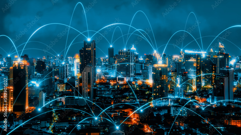 Smart digital city with connection network reciprocity over the
