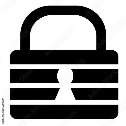 Padlock with keyhole icon