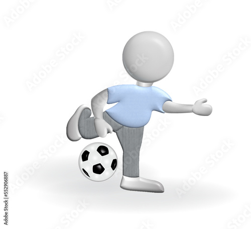 Soccer player cup of world 3D vector image illustration photo