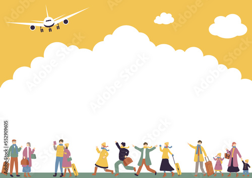 旅行を楽しむ人達