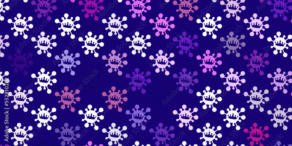 Light purple vector texture with disease symbols. Light purple vector texture with disease symbols.