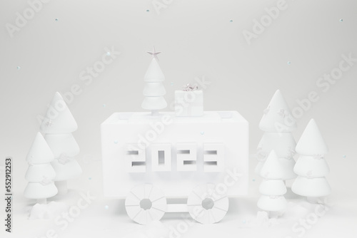 Christmas tree, background, card, 3D, Christmas Decoration