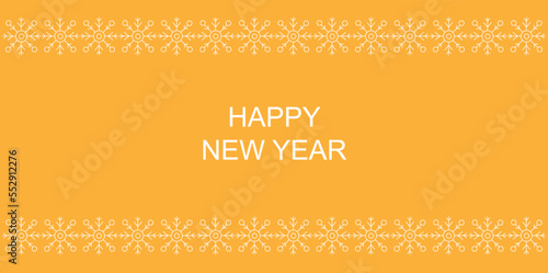 HAPPY NEW YEAR WITH SNOWFLAKS DESIGN
