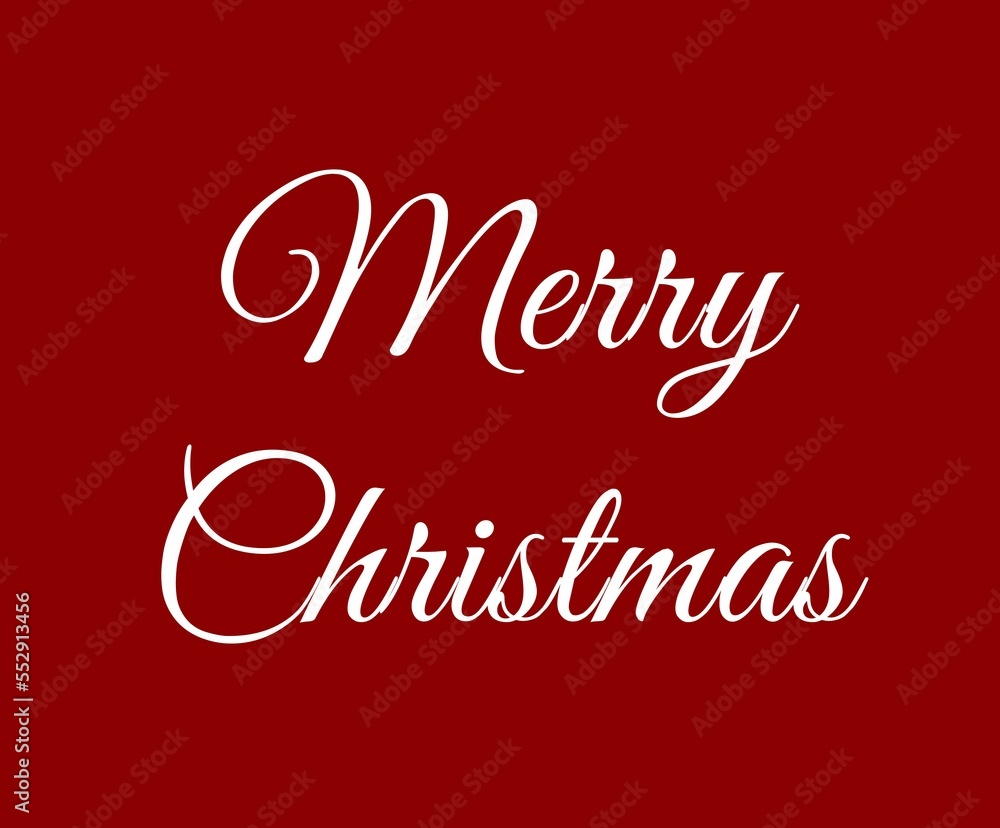 merry christmas text red banner