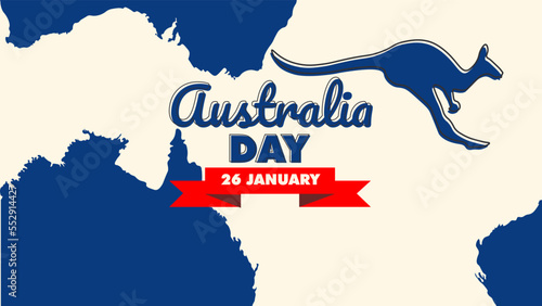 Happy australia independence day design poster, banner or social media post