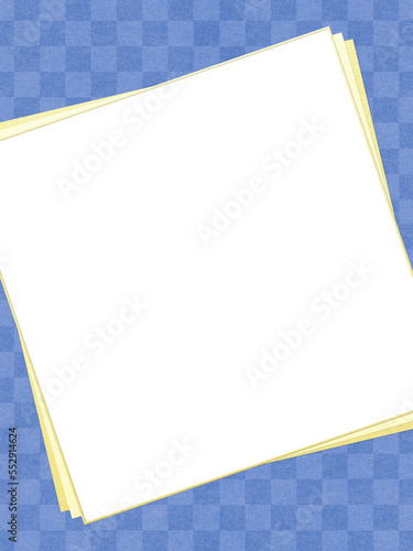 Japanese style background combining checkered patterns and squares