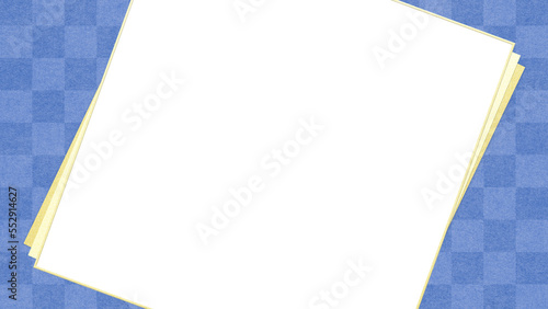 Japanese style background combining checkered patterns and squares