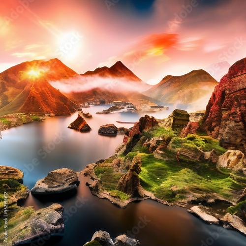 Mysterious Landscape That Inspires Wanderlust k realistic highly detailed