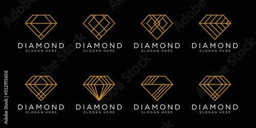 set of diamond logo vector design