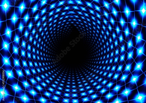 Abstract background of radially exploding blue rays