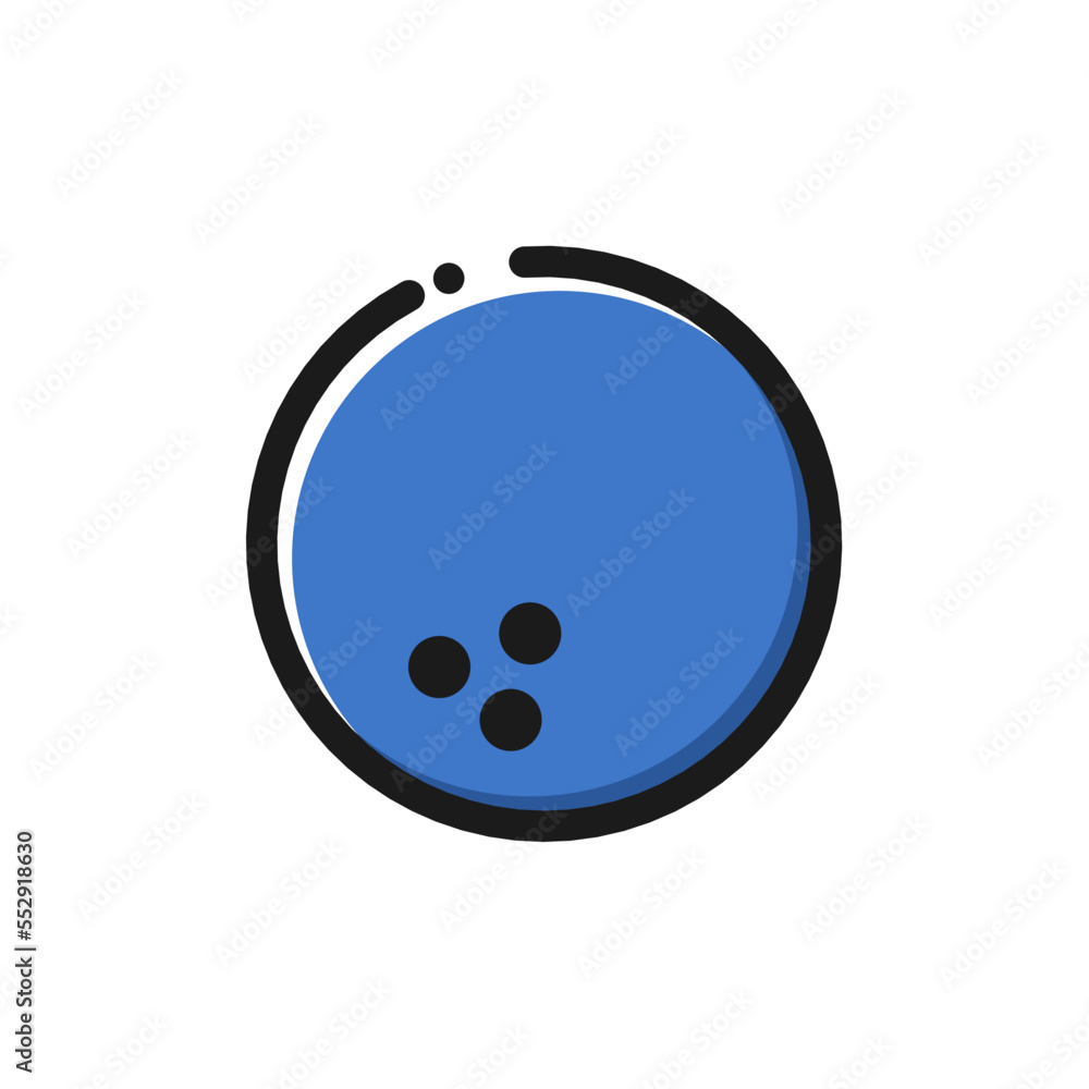cute blue bowling icon on white background cute blue bowling icon on white background