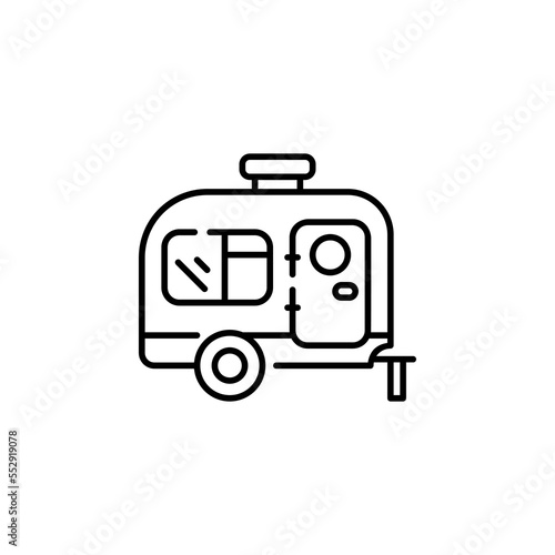 caravan vector icon. transportation icon outline style. perfect use for logo, presentation, website, and more. simple modern icon design line style