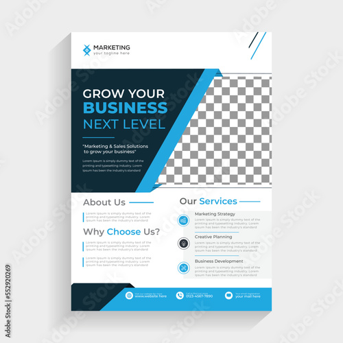 Abstract Modern and clean flyer design template