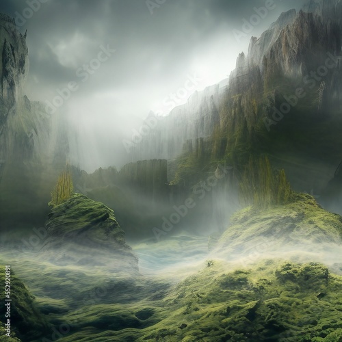 Mysterious Landscape That Inspires Wanderlust k realistic highly detailed