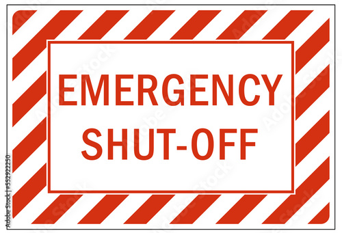 Electrical emergency shut off sign and label