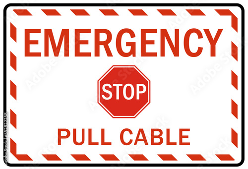 Electrical emergency shut off sign and label