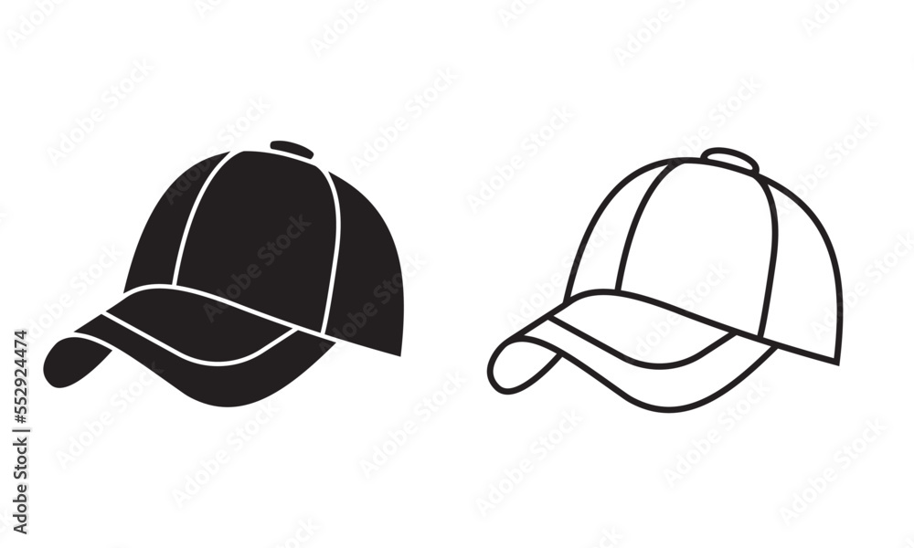 Fototapeta premium baseball cap vector icon.