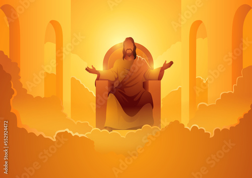 Jesus sits on the throne