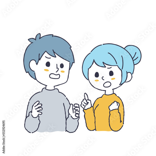 言い争う男女