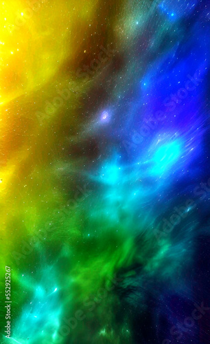 Abstract space background.  Illustration. Generated by Artificial Intelligence.