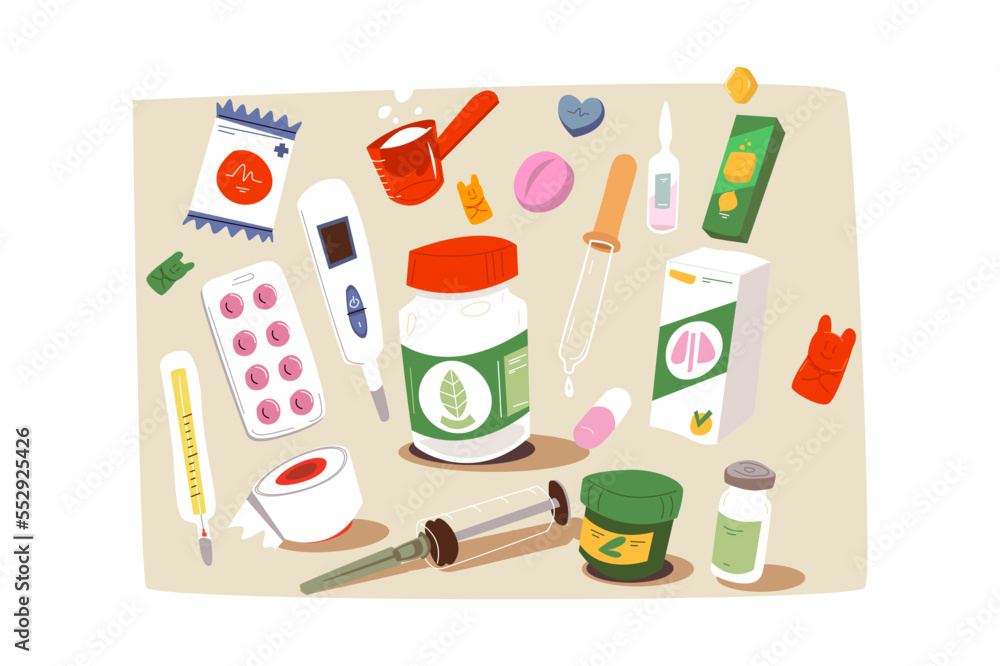 Medications vector illustration Medications vector illustration
