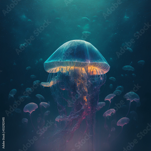 jelly fishes in the aquarium © Ayush Choudhary