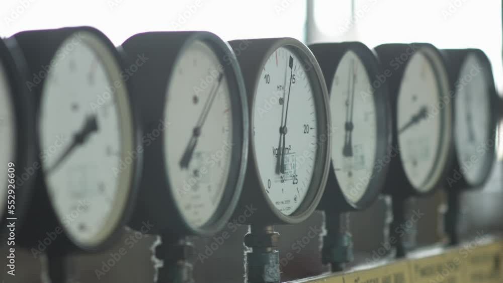 Multiple Manometers measure system pressure in a production facility