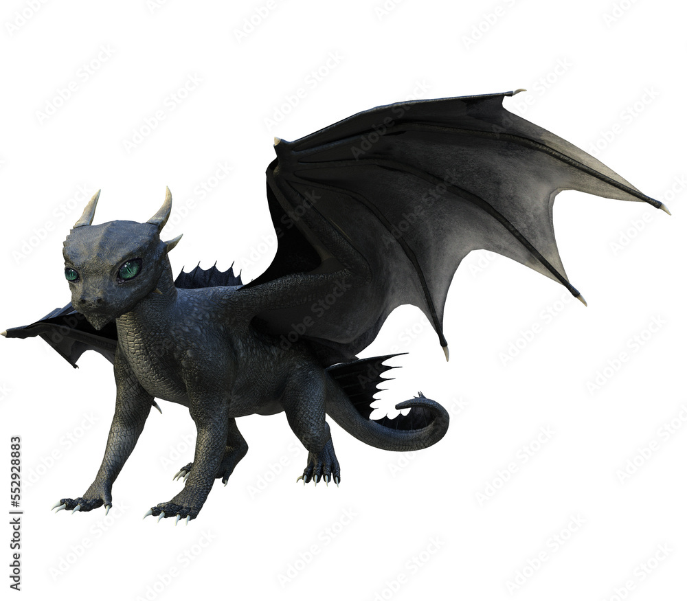 3d render of a dragon