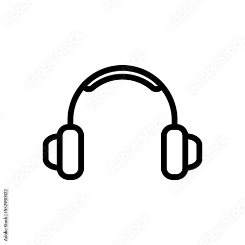 Outline earphones icon. Illustration of musical equipment icon. The Earphone icon design is suitable for app designers, website developers, graphic designers.