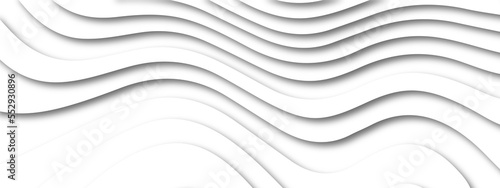 Abstract white paper cut shapes background with shadow and topography map concept. Abstract realistic Papercut decoration background. Vector illustration.