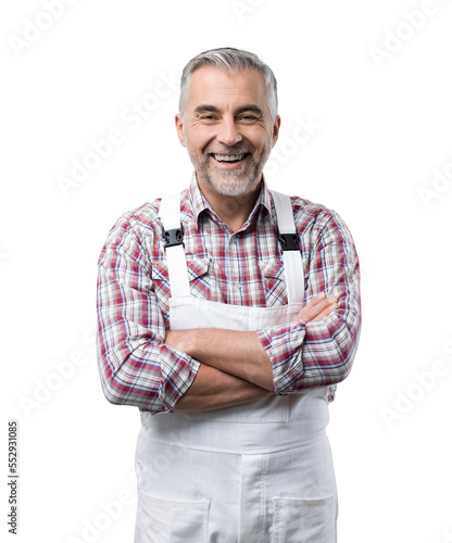 Smiling professional painter portrait