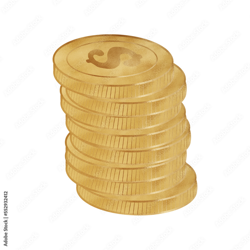 Golden Stack Of Coins