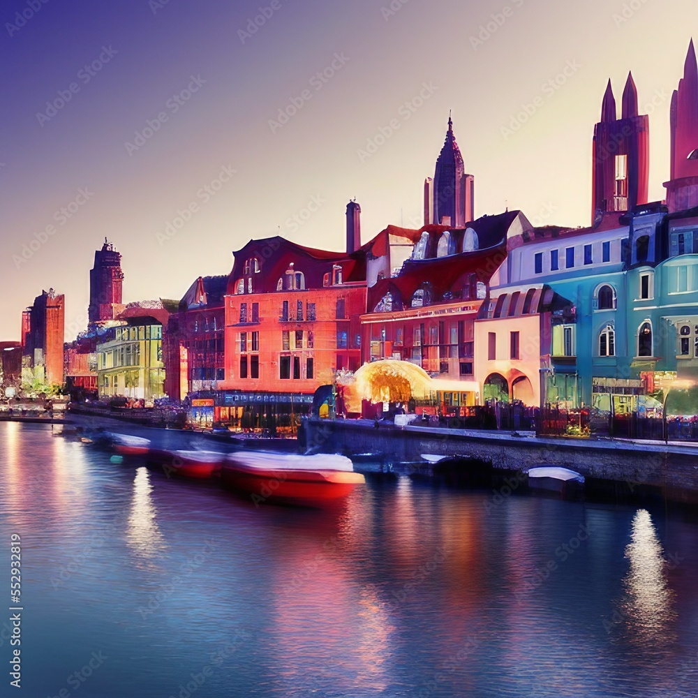 Obraz premium Traditional Cityscape That Inspires Wanderlust k realistic highly detailed