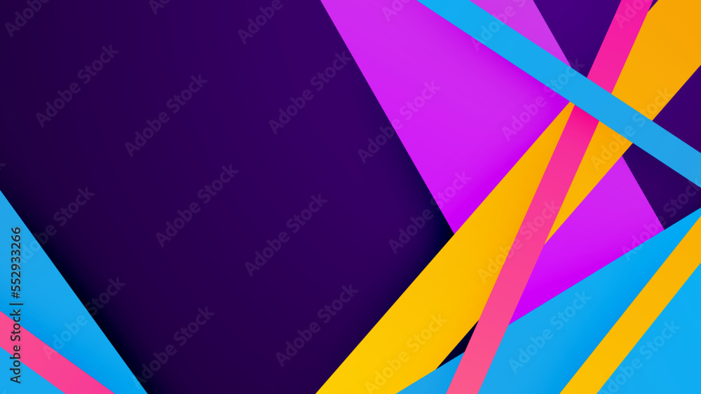 Abstract colourful design on dark purple background