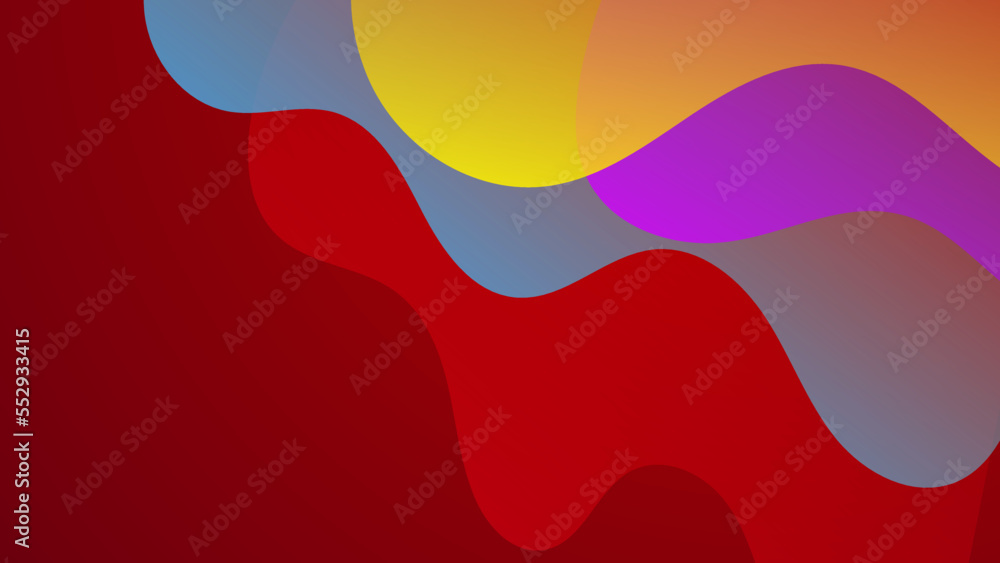 Abstract colourful design on red background Abstract colourful design on red background
