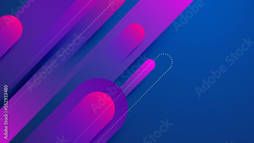 Abstract purple viva magenta design on blue background