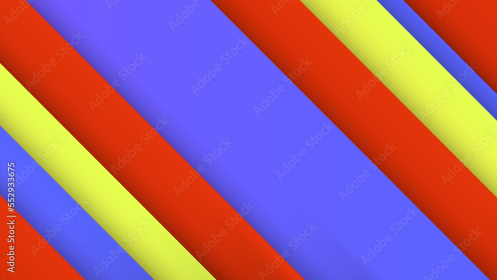Abstract colourful red blue yellow background with overlap stripe Abstract colourful red blue yellow background with overlap stripe