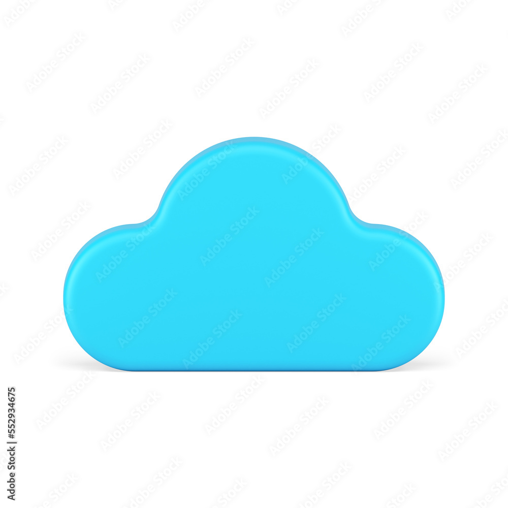 Cloud blue 3d icon weather nature cloudscape abstract environment decorative element Cloud blue 3d icon weather nature cloudscape abstract environment decorative element