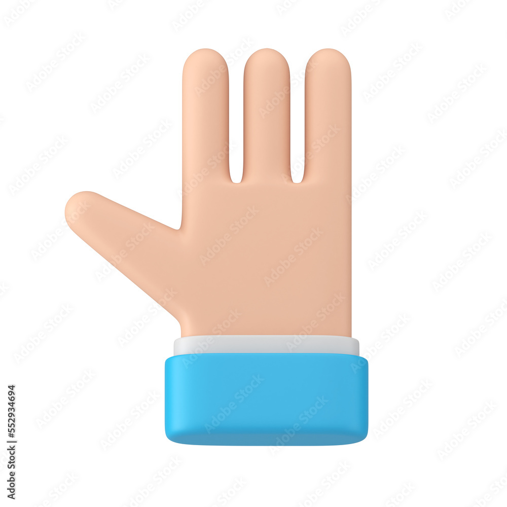 Business man blue suit open palm fingers greeting welcome gesture realistic 3d icon Business man blue suit open palm fingers greeting welcome gesture realistic 3d icon