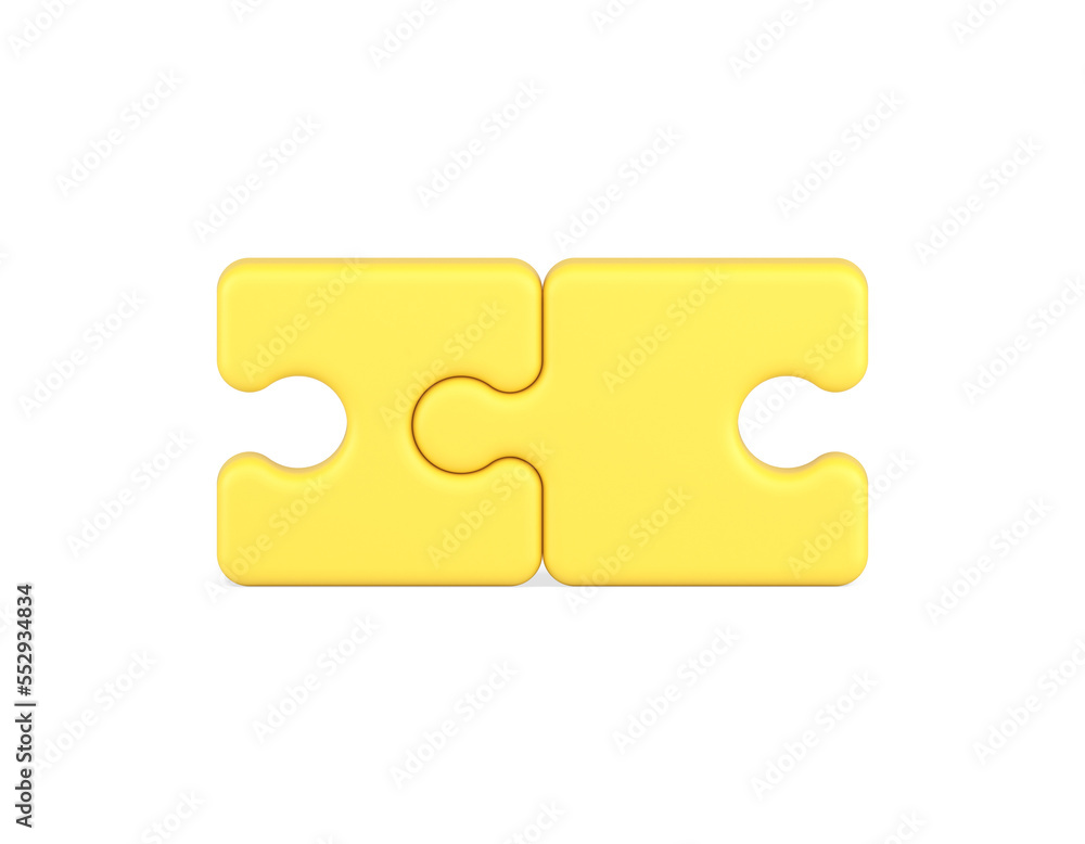 Connect puzzle yellow piece match teamwork communication success question solution 3d icon Connect puzzle yellow piece match teamwork communication success question solution 3d icon