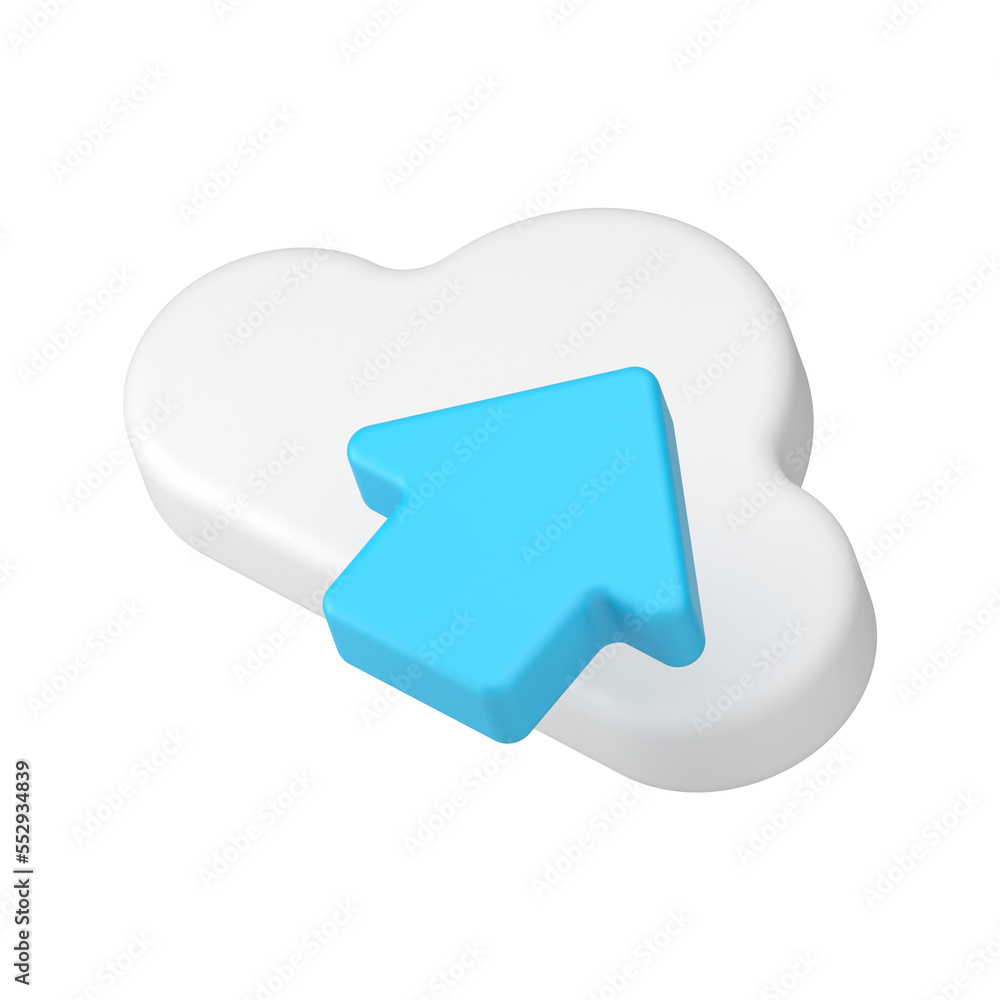 Cloud backup storage digital folder files global exchanging server for data download 3d icon Cloud backup storage digital folder files global exchanging server for data download 3d icon