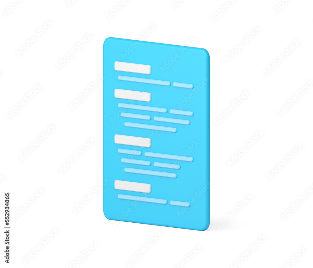 Web page with program code 3d icon. Software coding and development Web page with program code 3d icon. Software coding and development