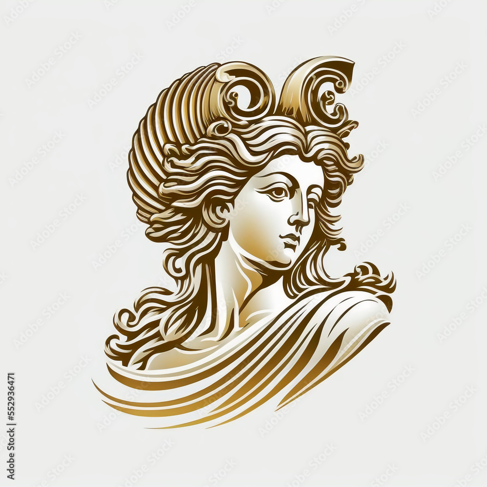 Hera Goddess Vector For Logo Or Design. Generative Ai Stock 